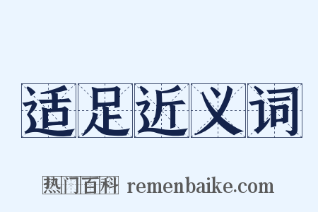 适足近义词是什么意思的图片
